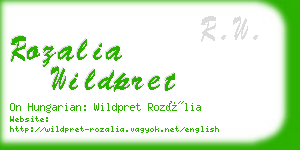 rozalia wildpret business card